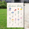 Garden Flag Family Watercolor Flowers Personalized Garden Flag 12"x18"