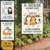 Garden Flag House Without Fluffy Cats Personalized Garden Flag 12"x18"