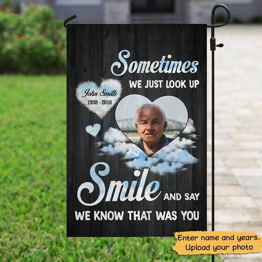 Garden Flag I Know That Was You Photo Memorial Personalized Garden Flag 12"x18"