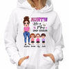 Hoodie & Sweatshirts Auntie Like Mom Only Cooler Posing Doll Personalized Hoodie Sweatshirt