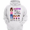 Hoodie & Sweatshirts Auntie Like Mom Only Cooler Posing Doll Personalized Hoodie Sweatshirt Hoodie / White Hoodie / S