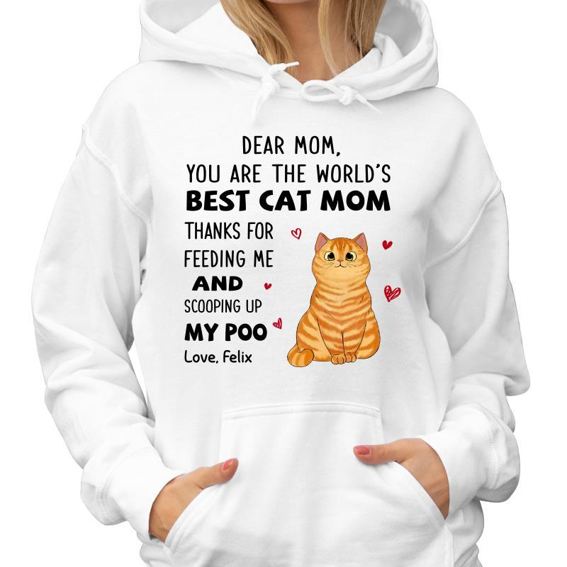 Hoodie & Sweatshirts Best Cat Mom Dad Fluffy Cat Personalized Hoodie Sweatshirt
