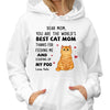 Hoodie & Sweatshirts Best Cat Mom Dad Fluffy Cat Personalized Hoodie Sweatshirt