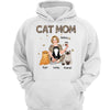 Hoodie & Sweatshirts Cat Mom Leopard Pretty Girl Personalized Hoodie Sweatshirt Hoodie / White Hoodie / S