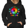 Hoodie & Sweatshirts Colorful Daisy Grandma And Butterflies Personalized Hoodie Sweatshirt