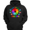 Hoodie & Sweatshirts Colorful Daisy Grandma And Butterflies Personalized Hoodie Sweatshirt Hoodie / Black Hoodie / S