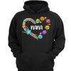 Hoodie & Sweatshirts Crochet Grandma Heart Personalized Hoodie Sweatshirt Hoodie / Black Hoodie / S