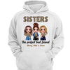 Hoodie & Sweatshirts Doll Sisters Siblings Perfect Best Friends Leopard Checkered Floral Galaxy Personalized Hoodie Sweatshirt Hoodie / White Hoodie / S