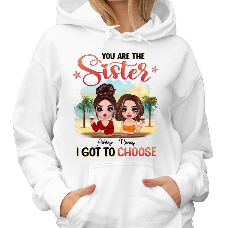 Hoodie & Sweatshirts Doll Summer Besties At Beach Personalized Hoodie Sweatshirt