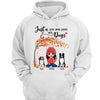 Hoodie & Sweatshirts Fall Season Doll Dog Mom Sitting Personalized Hoodie Sweatshirt Hoodie / White Hoodie / S