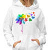 Hoodie & Sweatshirts Grandma Colorful Flower Dandelion Flying Hearts Personalized Hoodie Sweatshirt