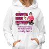 Hoodie & Sweatshirts Grandma Knows Everything Posing Woman Personalized Hoodie Sweatshirt