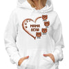 Hoodie & Sweatshirts Grandma Mama Mom Auntie Bear Heart Personalized Hoodie Sweatshirt