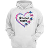 Hoodie & Sweatshirts Grandma Mom Auntie Shark Heart Personalized Hoodie Sweatshirt Hoodie / White Hoodie / S