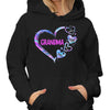 Hoodie & Sweatshirts Grandma Mom Heart Hologram Personalized Hoodie Sweatshirt