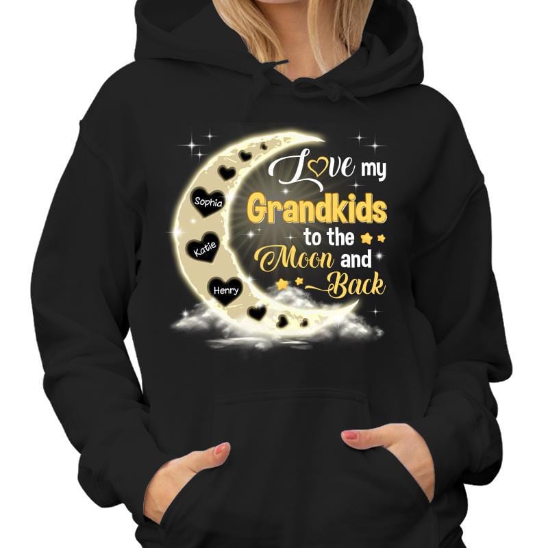 Hoodie & Sweatshirts Grandma Moon Mother‘s Day Gift Personalized Hoodie Sweatshirt