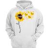 Hoodie & Sweatshirts Grandma Sunflower Flying Hearts Personalized Hoodie Sweatshirt Hoodie / White Hoodie / S