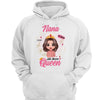 Hoodie & Sweatshirts Grandma Title Above Queen Doll Personalized Hoodie Sweatshirt Hoodie / White Hoodie / S