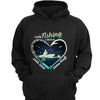 Hoodie & Sweatshirts Memorial Gone Fishing In Heaven Personalized Hoodie Sweatshirt Hoodie / Black Hoodie / S