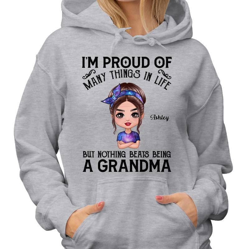 Hoodie & Sweatshirts Nothing Beats Being A Grandma Doll Woman Personalized Hoodie Sweatshirt