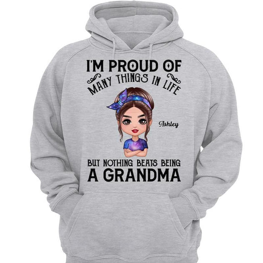 Hoodie & Sweatshirts Nothing Beats Being A Grandma Doll Woman Personalized Hoodie Sweatshirt Hoodie / Ash Hoodie / S