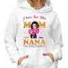 Hoodie & Sweatshirts Rock Two Titles Mom Grandma Sassy Woman Personalized Hoodie Sweatshirt [NOT REAL GLITTER]