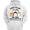 Hoodie & Sweatshirts Sorry I‘m Late Fluffy Cats Sitting On Me Personalized Hoodie Sweatshirt Hoodie / White Hoodie / S