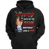 Hoodie & Sweatshirts Stepping Into Birthday Like A Boss Personalized Hoodie Sweatshirt Hoodie / Black Hoodie / S