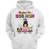 Hoodie & Sweatshirts Summer Doll Woman Rockin‘ The Dog Mom Life Personalized Hoodie Sweatshirt Hoodie / White Hoodie / S
