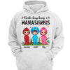 Hoodie & Sweatshirts Tropical Kinda Busy Being Mamasaurus Grandmasaurus Personalized Hoodie Sweatshirt Hoodie / White Hoodie / S