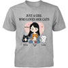 Kid Apparel Just A Girl Loves Cats Personalized Youth Shirt