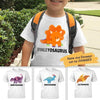 Kid Apparel Little Dinosaur Personalized Youth Apparel Youth Tee / XS / White
