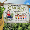 Metal Sign Doll Grandma‘s Garden Where Love Grown Memories Made Personalized Metal Sign