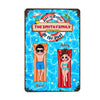 Metal Sign Welcome To Doll Couple Pool Personalized Metal Sign 8"x12"