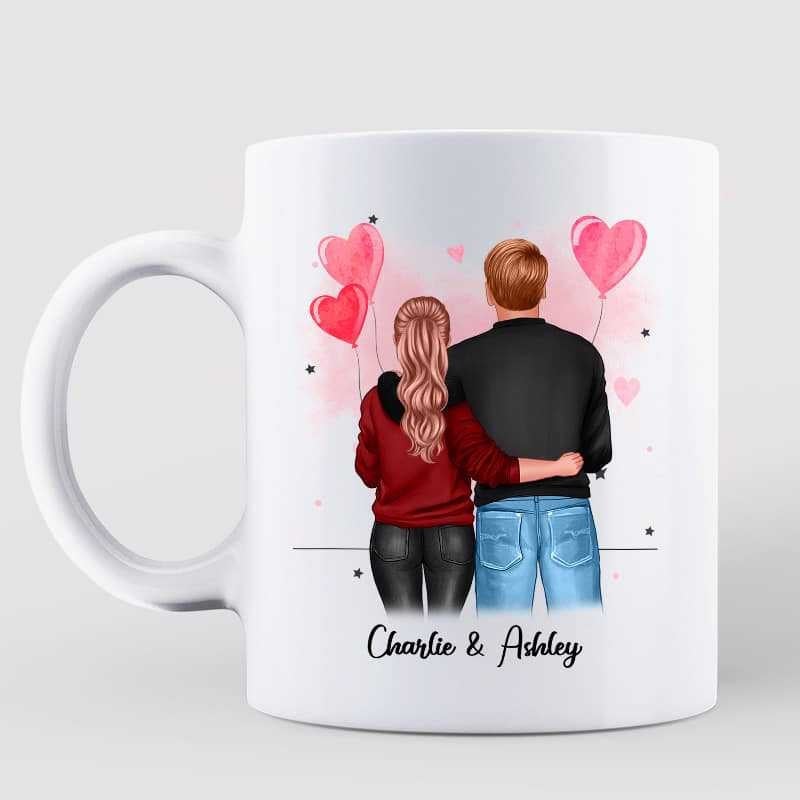 Mug Couple Back View Valentine‘s day Gift For Him For Her Personalized Mug