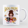 Mug Dog Mom Floral Circle Gift Personalized Mug