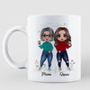 Mug Flower Doll Mother Mom And Daughters Personalized Mug