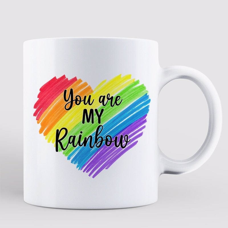 Mug LGBT Doll Couple Under Tree Personalized Mug