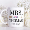 Mug Mr Mrs Couple Anniversary Wedding Gift Personalized Coffee Mug