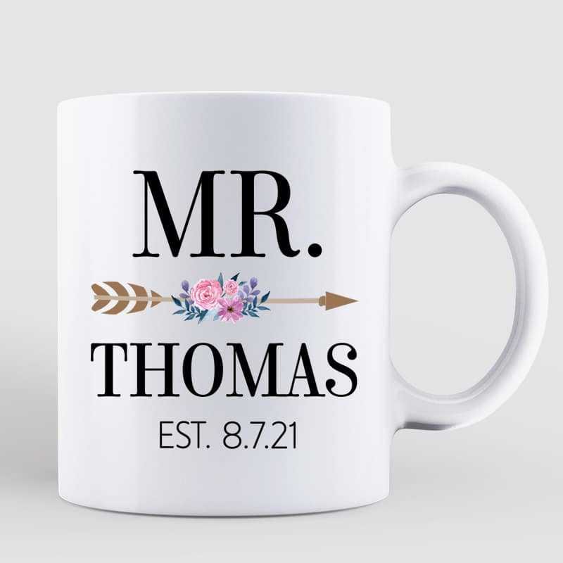 Mug Mr Mrs Couple Anniversary Wedding Gift Personalized Coffee Mug