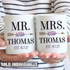 Mug Mr Mrs Couple Anniversary Wedding Gift Personalized Coffee Mug Ceramic Mug / White / 11oz