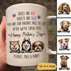 Mug Roses Are Red Violets Are Blue Mother‘s Day Gift For Dog Mom Personalized Mug Ceramic Mug / White / 11oz
