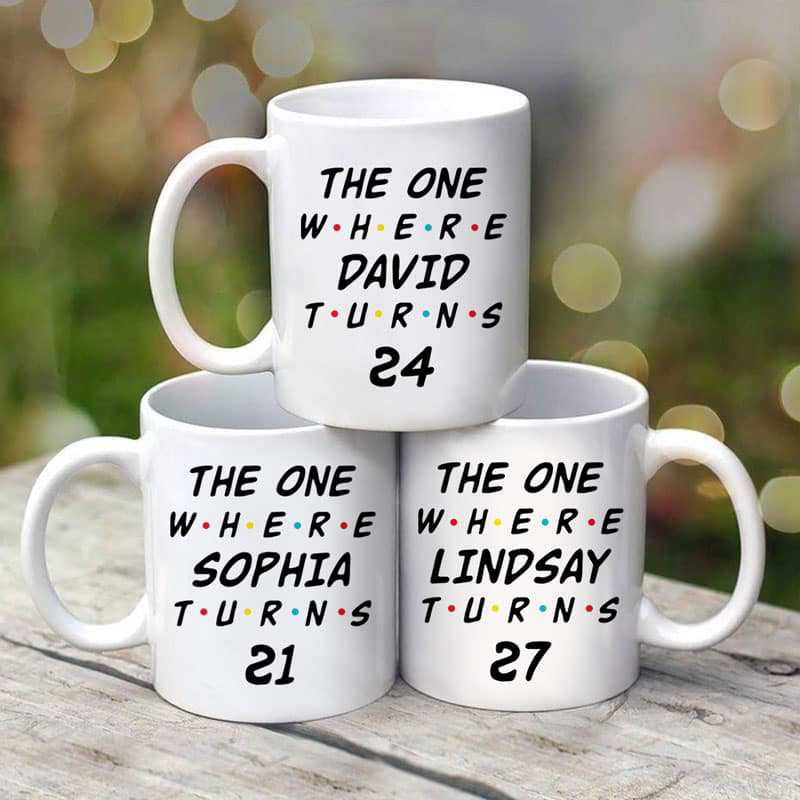 Mug The One Where It‘s My Birthday FR Birthday Gift Family Gift Personalized Mug