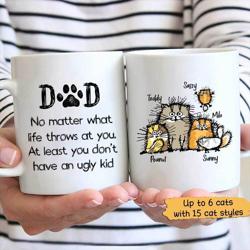 Mugs Dear Cat Dad No Matter What Personalized Mug 11oz