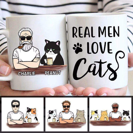Mugs Father Of Cats Old Man Personalized Mug 11oz