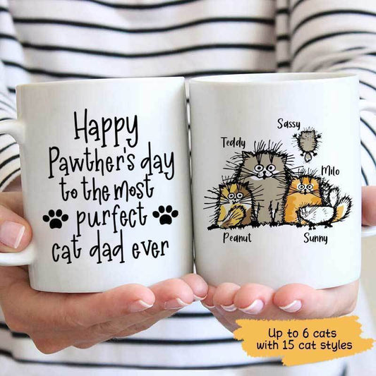 Mugs Happy Pawther's Day Funny Personalized Coffee Mug 11oz