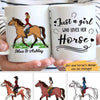 Mugs Just A Girl Who Loves Her Horse Personalized Coffee Mug 11oz