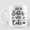 Mugs Life Is Better With Cats Chibi Girl Personalized Mug 11oz