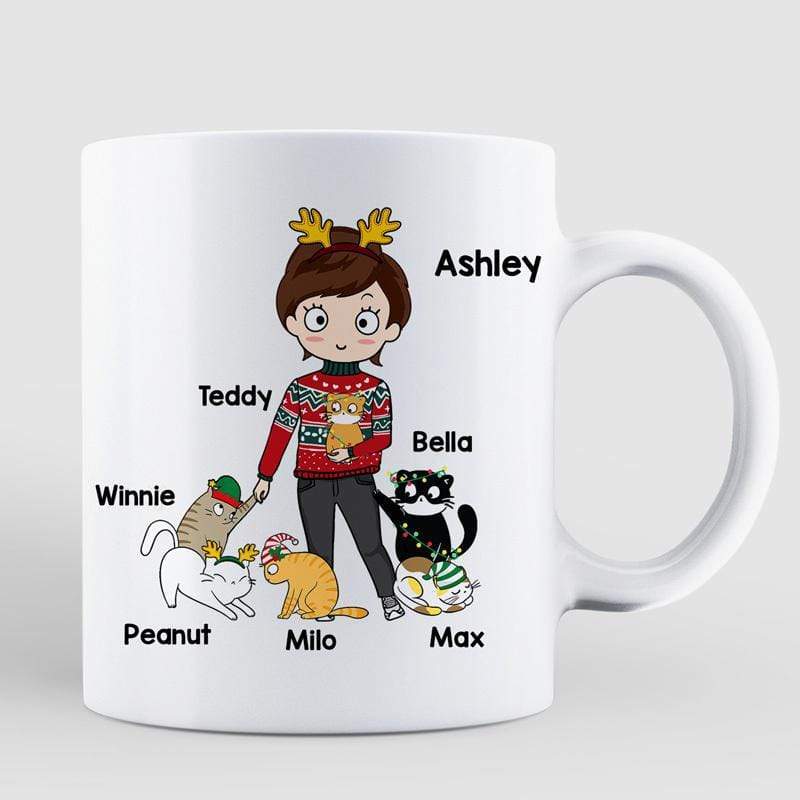 Mugs Life Is Better With Cats Chibi Girl Personalized Mug 11oz