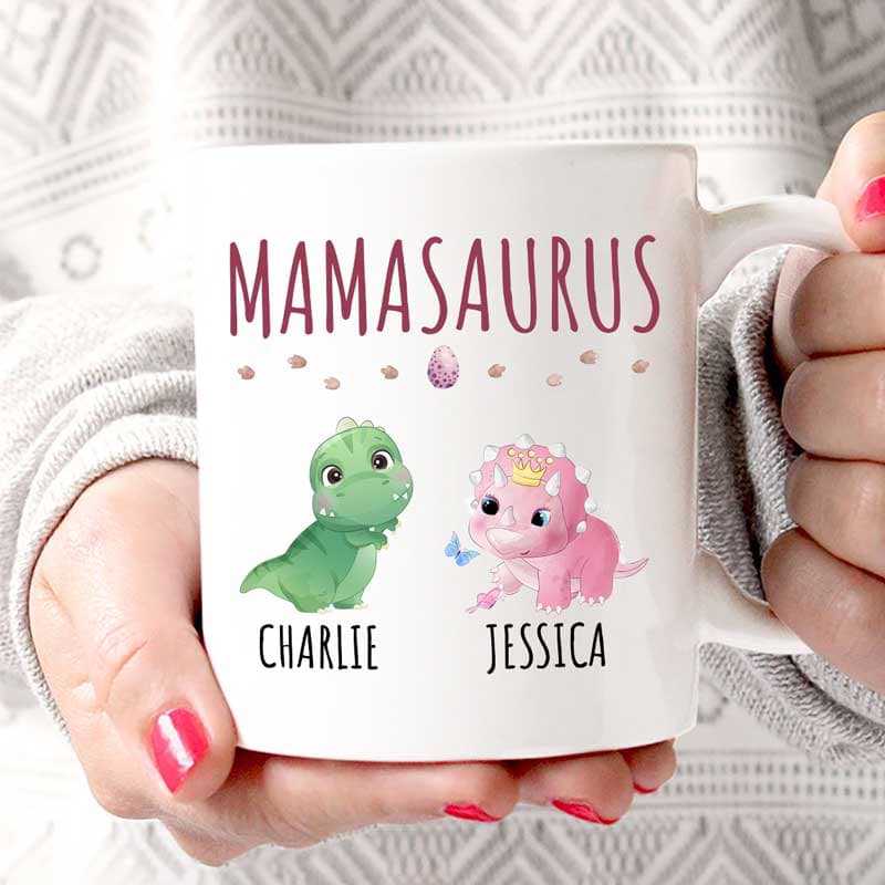 Mugs Mamasaurus Cute Little Dinosaurs Personalized Coffee Mug 11oz